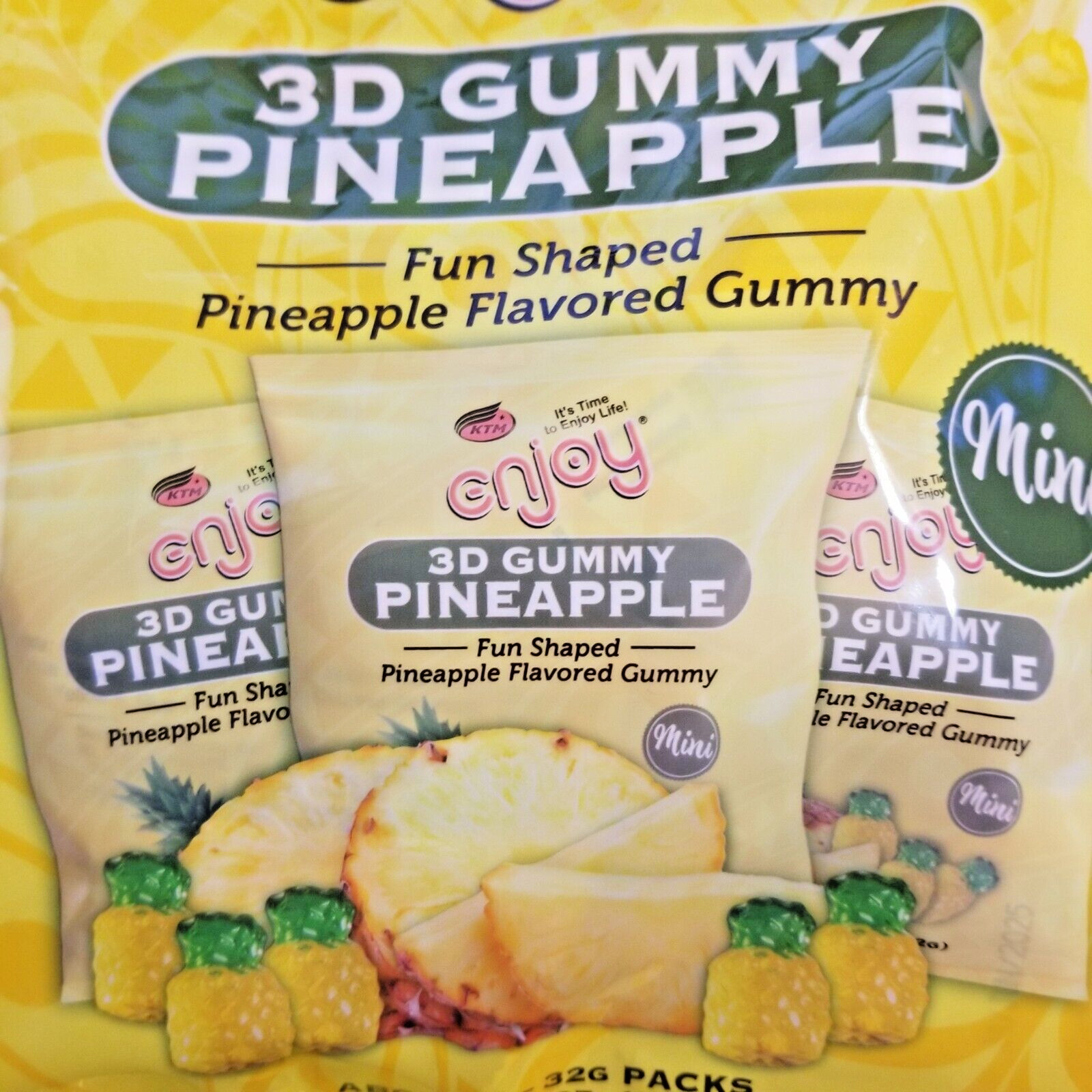 Enjoy 3D Pineapple Gummy Candy - 8 Pack Multipack, Fun Shaped, Sharing is Cool! gallery