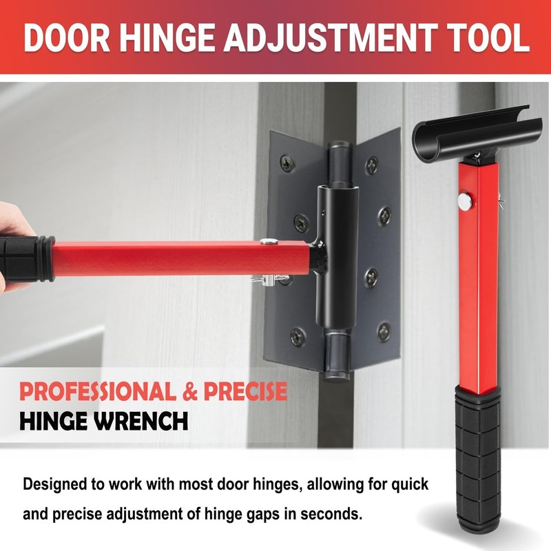 Door Hinge Adjustment Tool with Rubber Grip for Round Bolt Hinged Doors 4 in 1 gallery