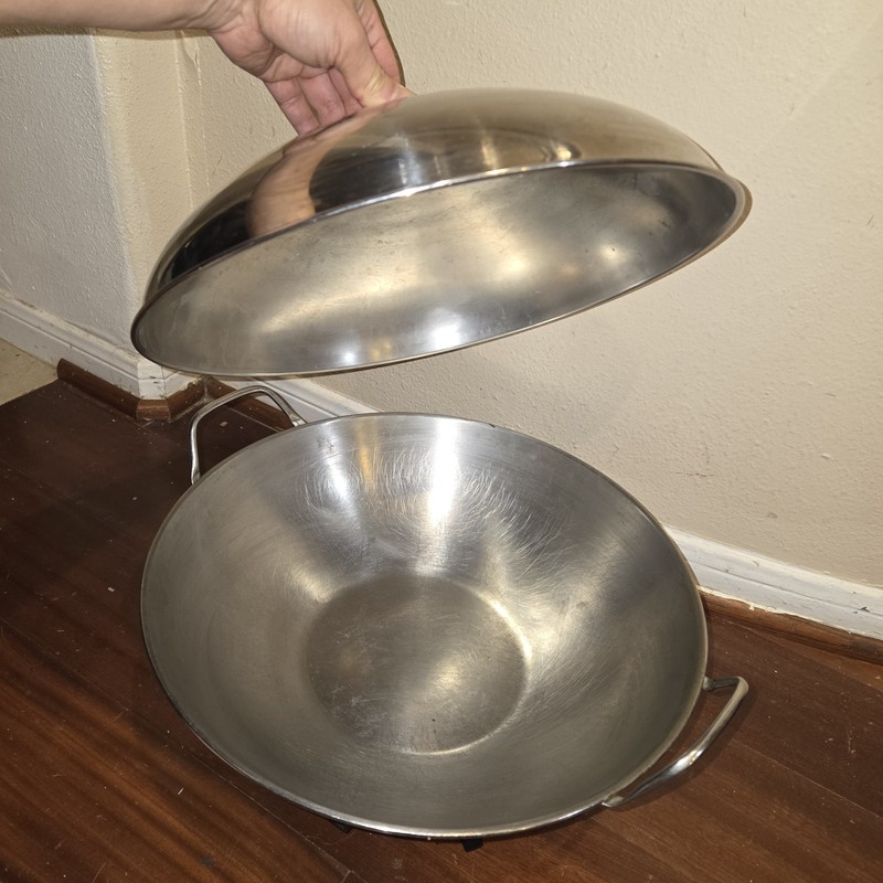 Electric Wok Farberware Model #303 Vintage Stainless Steel Works, No Power Cord gallery