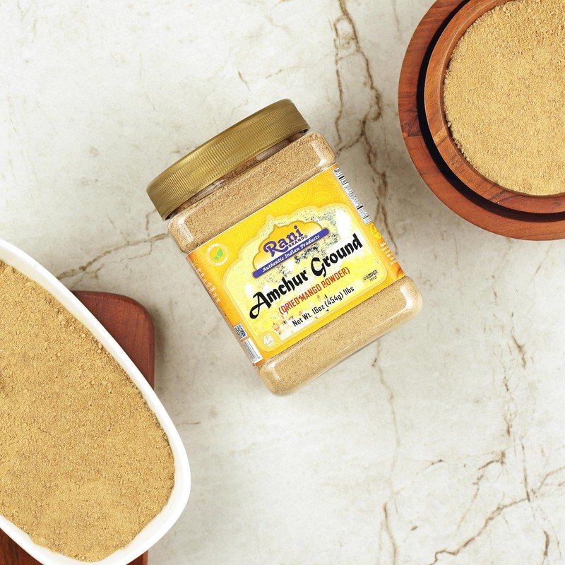 Rani Amchur (Mango) Ground Powder Spice 16oz (1lb) 454g PET Jar gallery