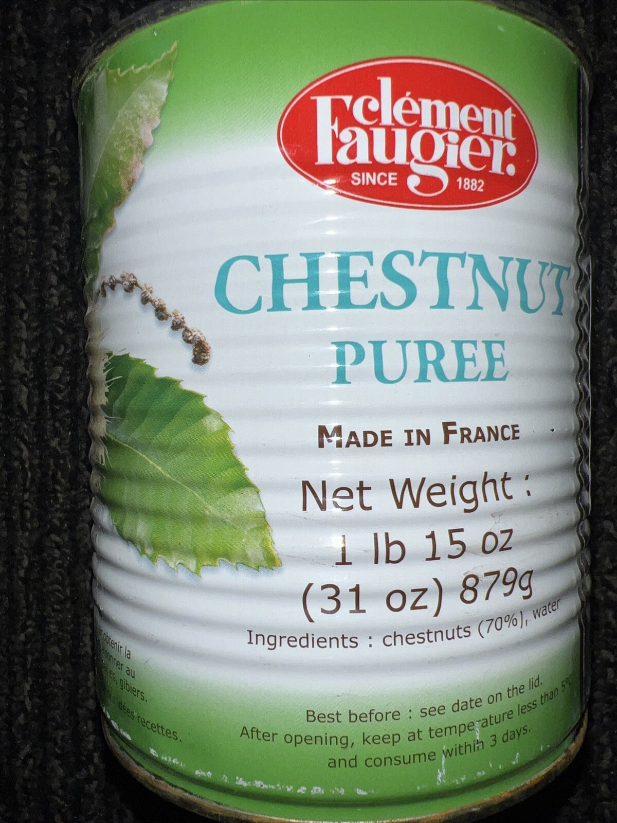 Clement Faugier Chestnut Puree 2-pack can 31oz 879g 07/26 gallery