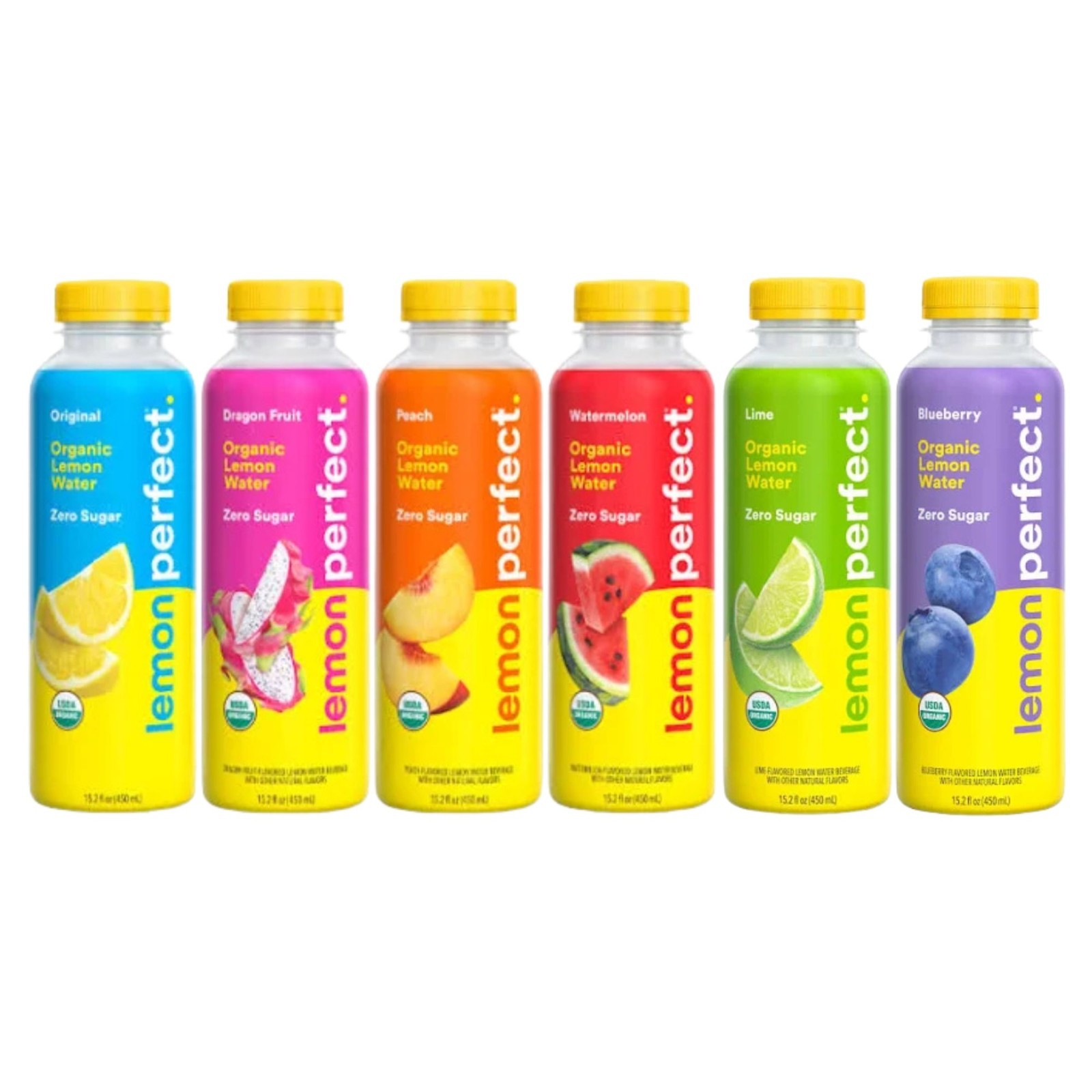 Lemon Perfect 6‑Flavor Variety Pack – 6 or 12 Bottles – Organic Lemon Water gallery