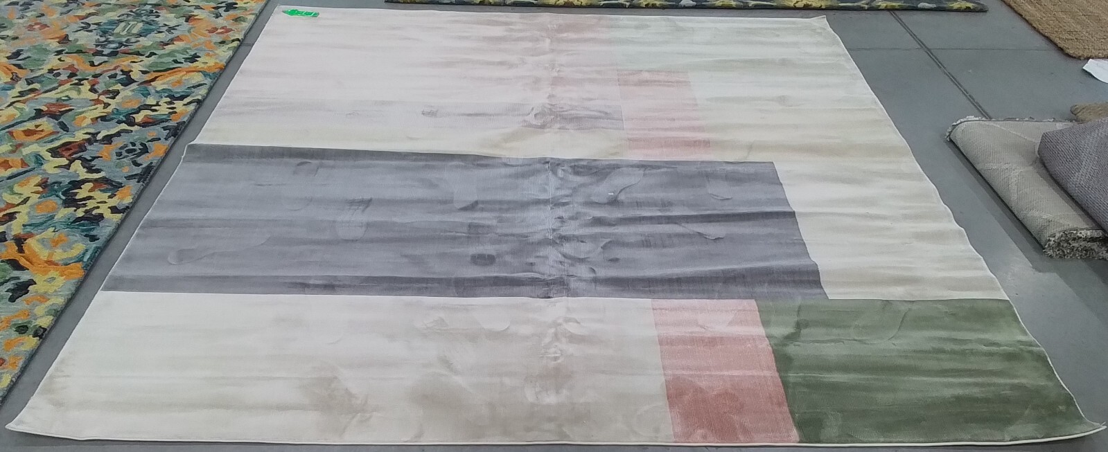 IVORY / CHARCOAL 9'-0" x 9'-0" Damaged Rug, Reduced Price 1172774065 ORW300A-9SQ gallery