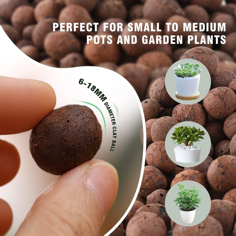 Decorative and Functional 2LBS Clay Pebbles, Perfect for Aquaponics & Gardens gallery