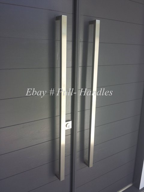 Door Pull Square Handle stainless steel Satin /Matte Black /Polished Gold Entry gallery