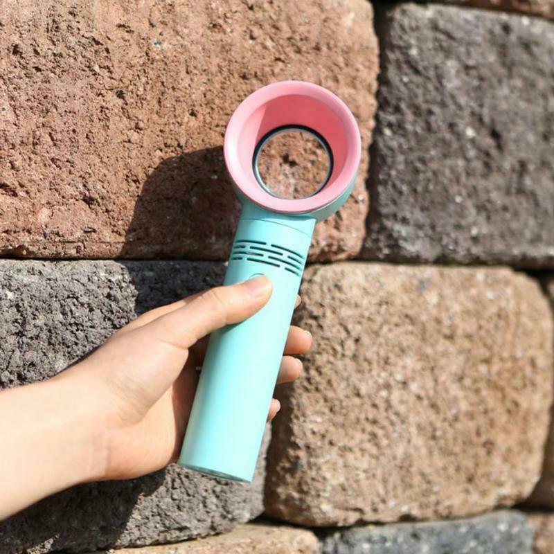 360 Degrees Portable Bladeless Hand Held Cooler Mini USB Cable No Leaf Handy Fan gallery
