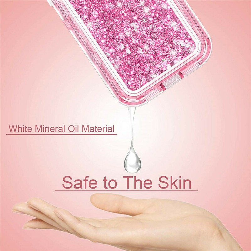 For iPhone 16 Pro Max 15 14 Shockproof Liquid Glitter Defender Case Bling Cover gallery