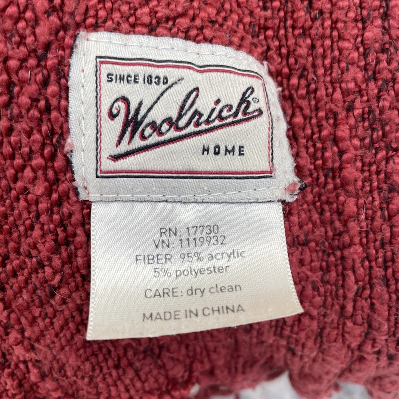 Woolrich Acrylic Polyester Fringed Throw Blanket Terracotta Stripe 54" x 48" gallery