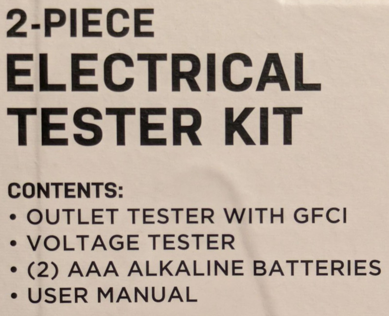 2 Commercial Electric 2 Piece Electrical Tester Kit Outlet Voltage Tester GFCI gallery