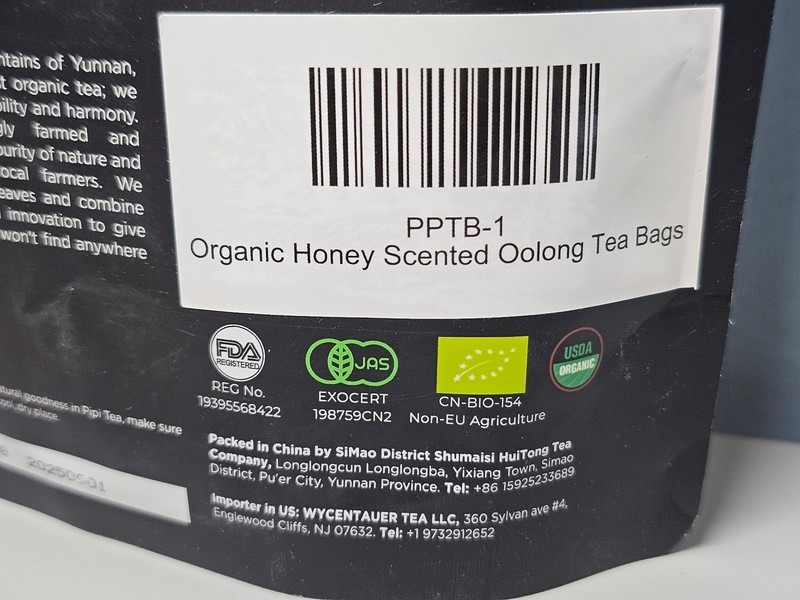 Pipi Tea Organic Honey Scented Oolong Tea- 20 bags - Exp 9/28 -New! Sealed! gallery