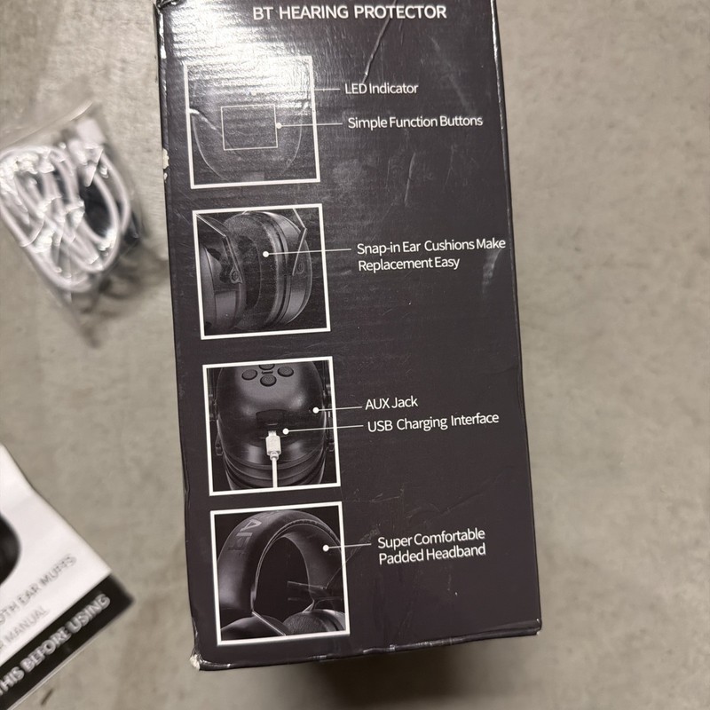 Prohear EM037 Bluetooth Hearing Protector Headphones 30dB Noise Reduction - NEW gallery
