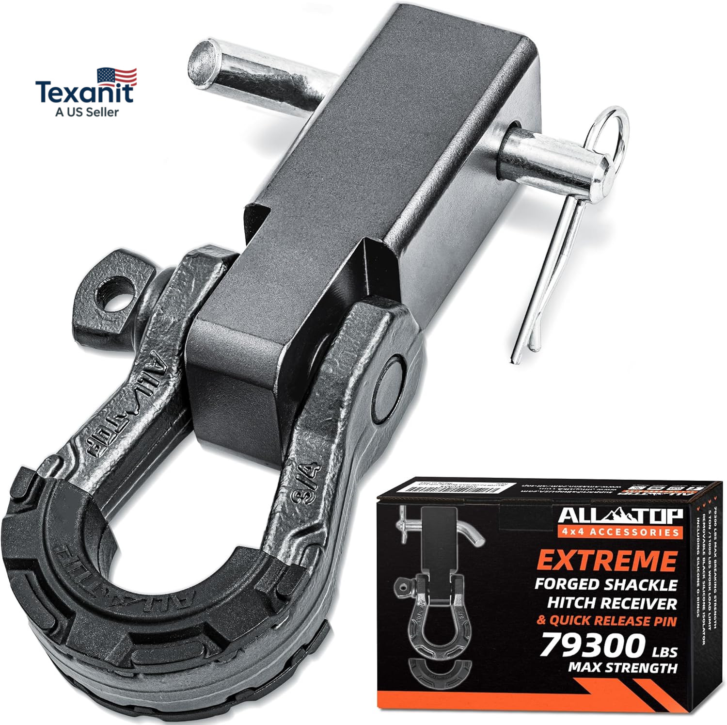 Shackle Hitch Receiver for 2In Receiver, 79300Lbs BSR 11000Lbs WLL, Extreme Forg gallery