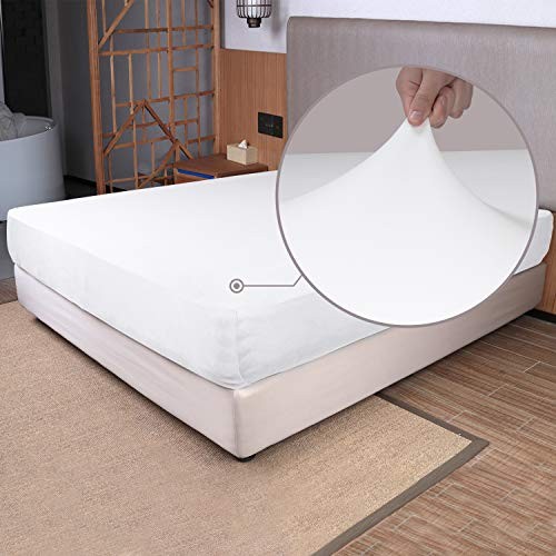 Soft Stretch Full Size Fitted Sheet Only Jersey Knit 4-Way Stretchy Snug Fit No gallery