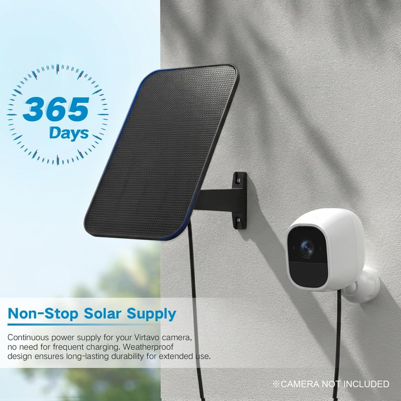 3.2W Solar Panel for Security Camera Compatible with Arlo Pro/Pro 2, Waterpro... gallery
