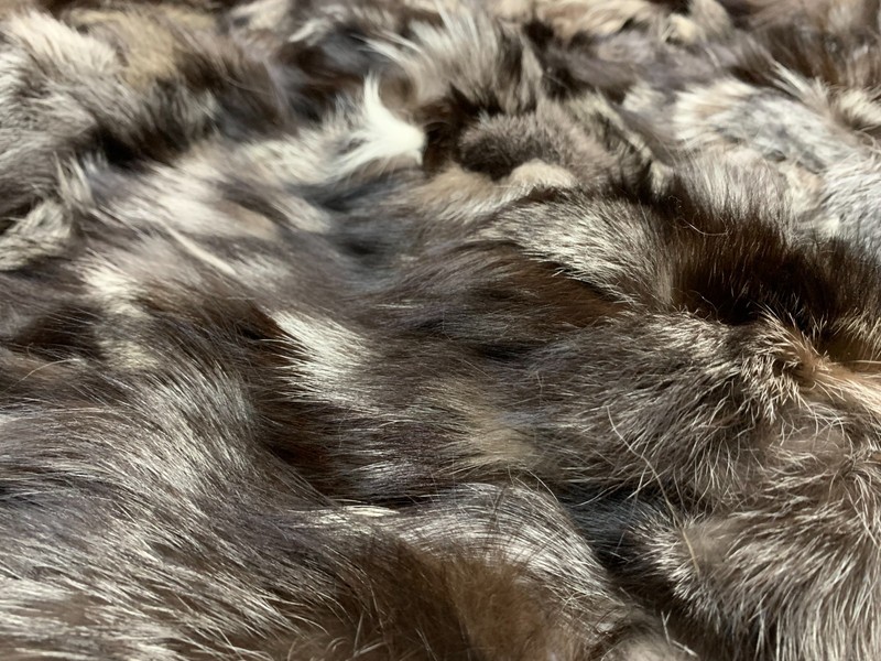 NEW Authentic Real Fox Fur Throw 82'' x 80'' with Crafted from Patchwork Pieces gallery