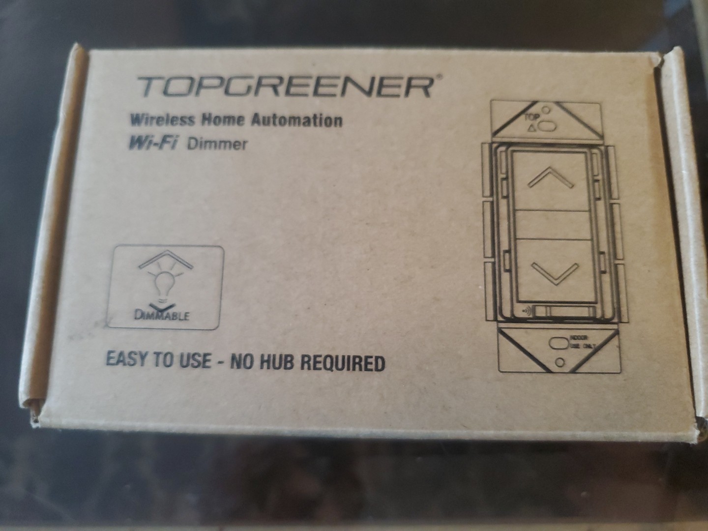 TOPGREENER TGWF500D HD Wi-Fi Dimmer White 120V 600W No hub required. gallery