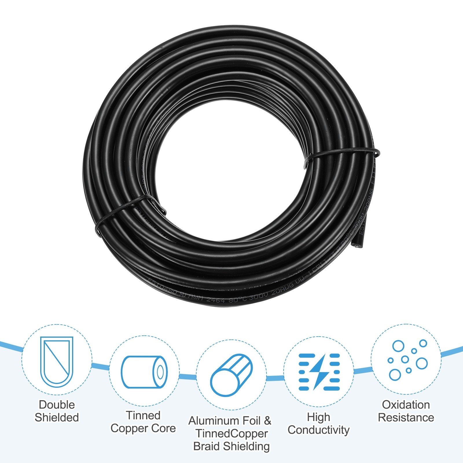 Shielded Cable UL2464 20AWG 9.14m (30 Ft) 2 Conductors CNC Wire gallery