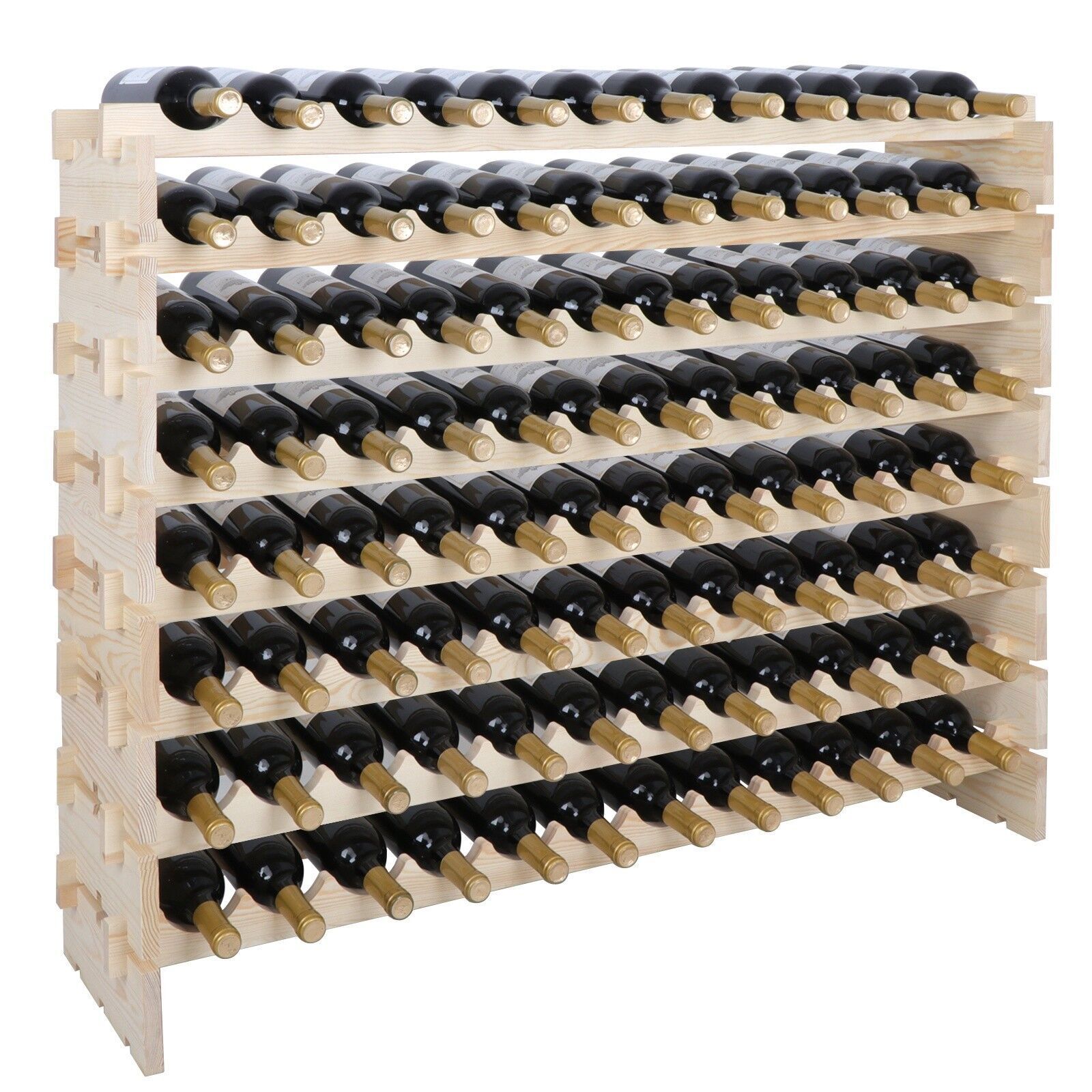 96 Bottles Holder Wine Rack 8 Tier Mount Holder Kitchen Exhibition Organizer gallery