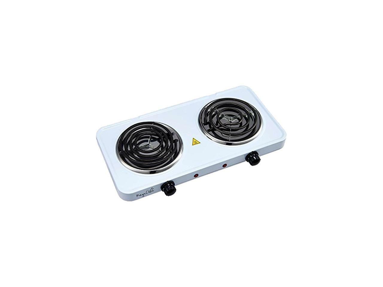 MegaChef Electric Easily Portable Ultra Lightweight Dual Coil Burner Cooktop Buf gallery