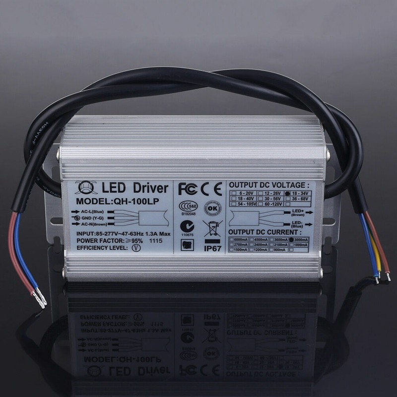 100W Constant Current 3A LED Driver Power Supply AC85-277V Waterproof DC18-34V gallery