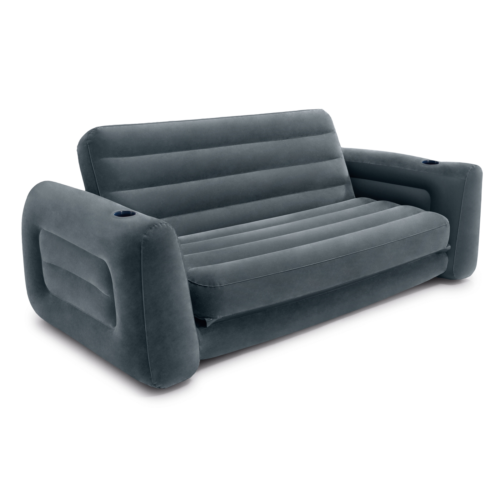 Intex Queen Size Inflatable Pull-Out Sofa Bed Sleep Away Futon Couch, Dark Gray gallery