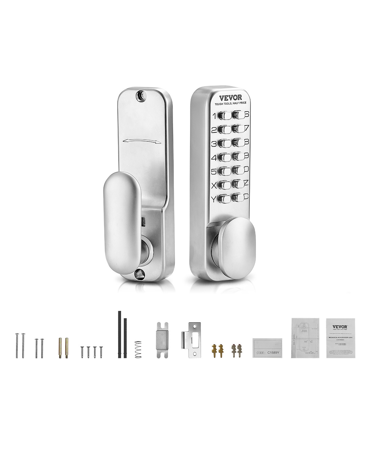 VEVOR Mechanical Keyless Entry Door Lock 14 Key Mechanical Keypad Door Knob gallery