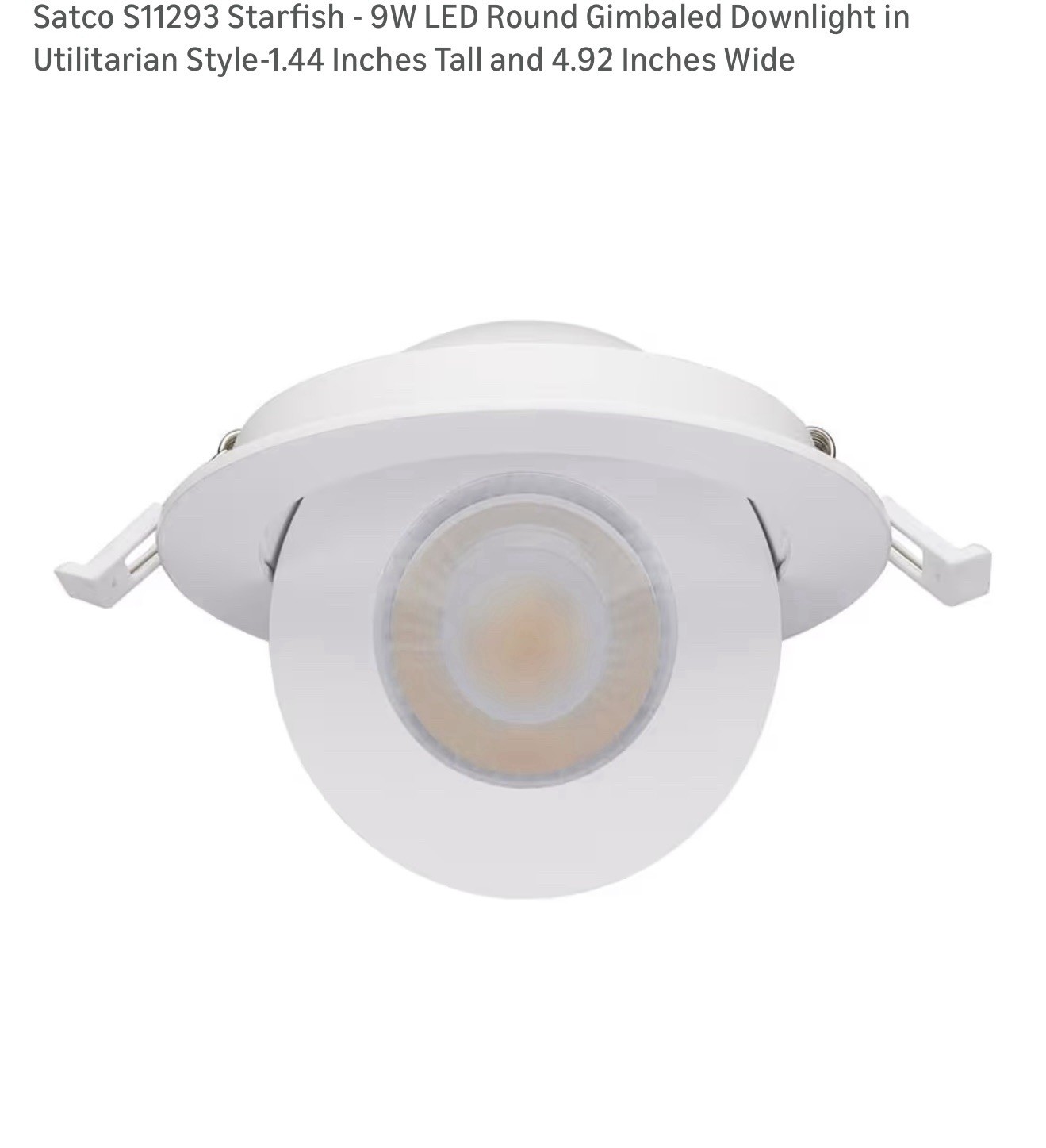 Satco S11293 Starfish - 9W LED Round Gimbaled Downlight in Utilitarian Style gallery