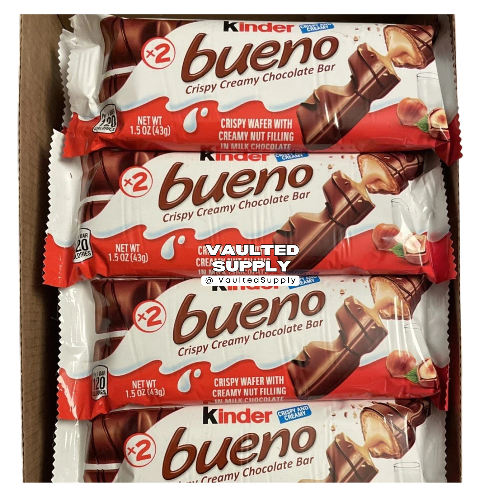 Kinder Bueno Chocolate Bars 2 Pack Bulk 40 Packs 80 Bars Crispy Creamy gallery