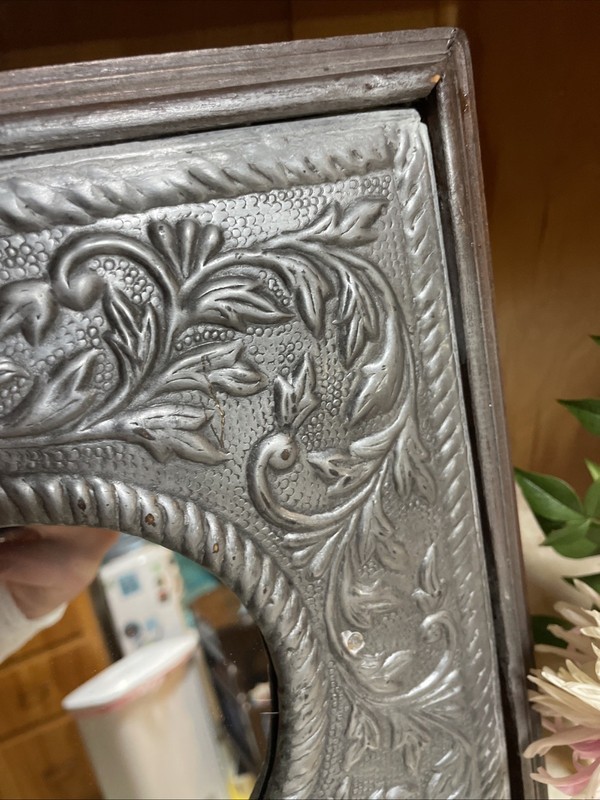 Cool Rustic Chic Metal Picture Mirror 12” Square Frame Wall Hanging Hung gallery