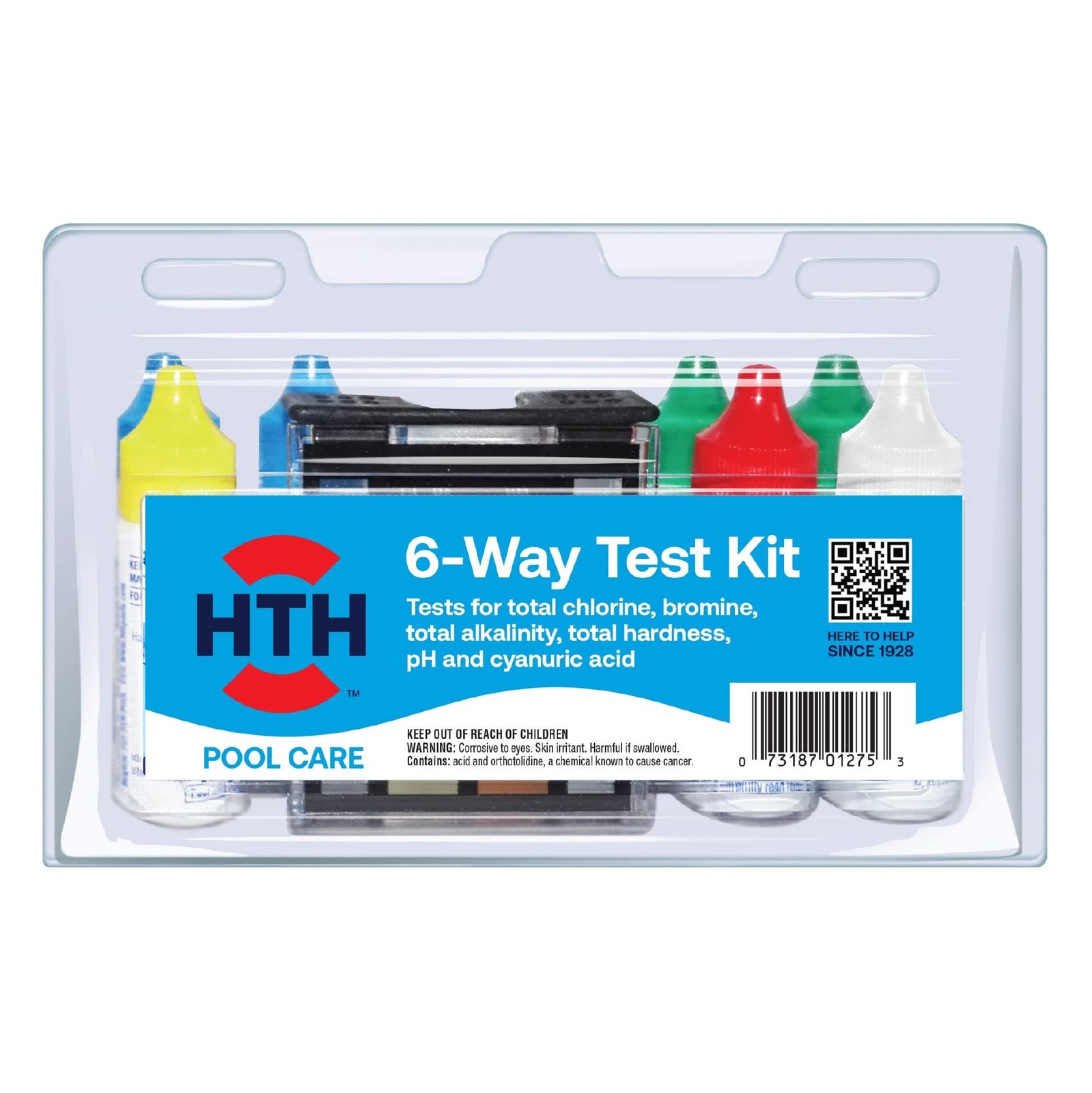 HTH 1275 6-Way Swimming Pool Water Test Kit Chemical Tester gallery