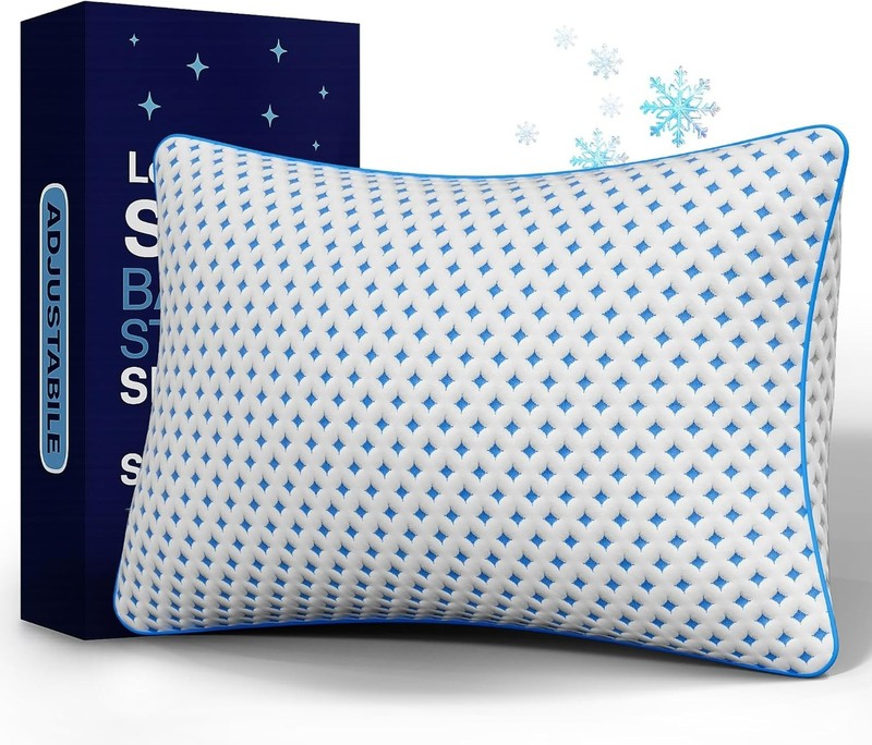 Adjustable Memory Foam Cooling Pillow – Standard Size, Firm Support & Breatha... gallery