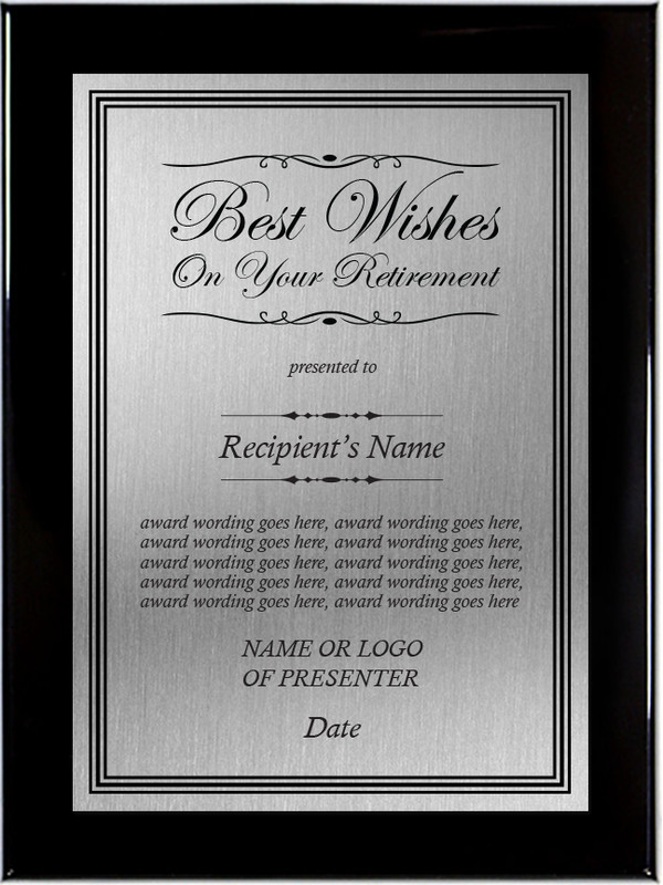 Custom Retirement Plaque – Personalized Employee Recognition Gift – Wood/Metal gallery