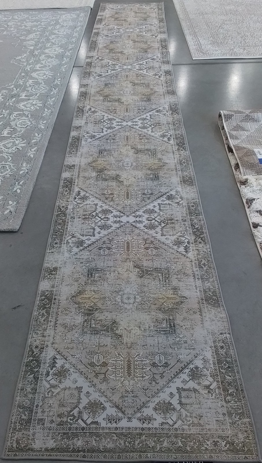 BEIGE / GREY 2'-6" x 16'-0" Back Stain Rug, Reduced Price 1172789694 TSN102B-216 gallery