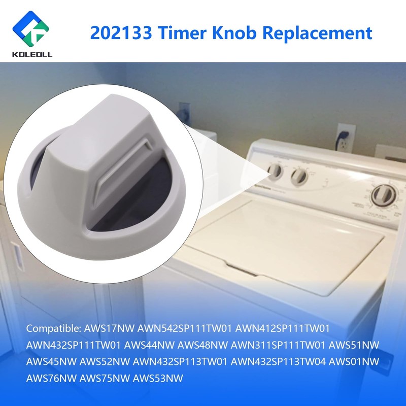 2PC 202133 Timer Knob Compatible with Speed Queen Washer Replace AP5183626 gallery
