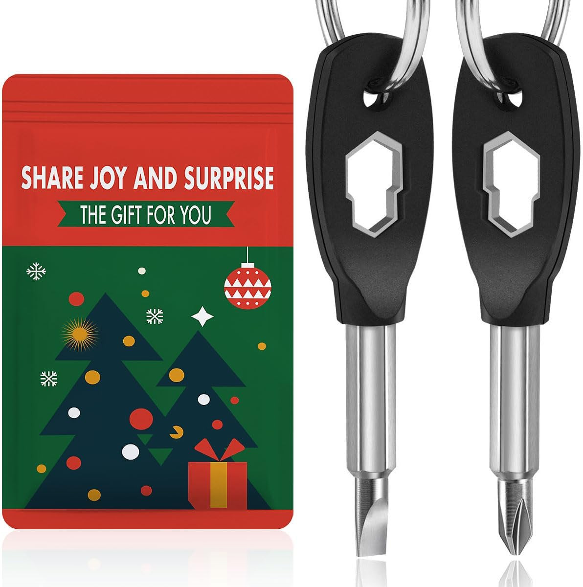 Stocking Stuffers for Men, 6-In-1 Keychain Screwdriver Bit with Flathead and Ph gallery
