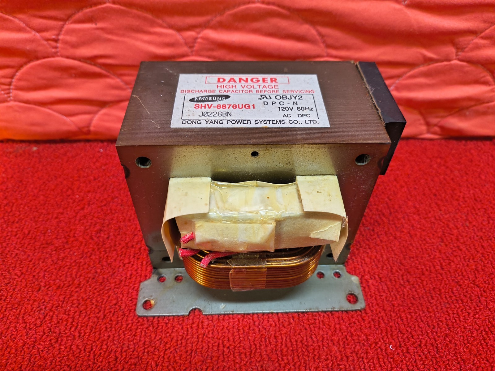 2 Used Samsung SHV-6876UG1 Transformer For GE Microwave Oven Good Condition gallery