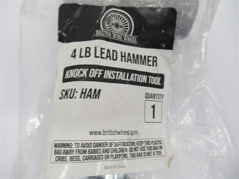 British Wire Wheel HAM , Lead Hammer 4lbs. , 10-1/4" OAL gallery