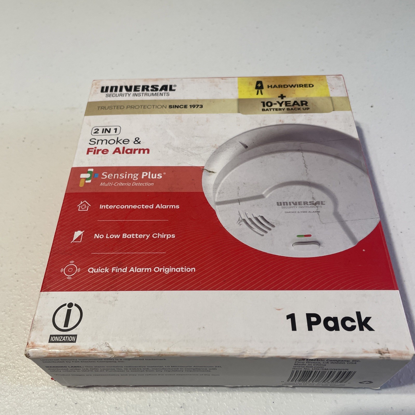 USI Hardwired and 10-Year Battery Backup Smoke Detector with Ionization Sensor gallery