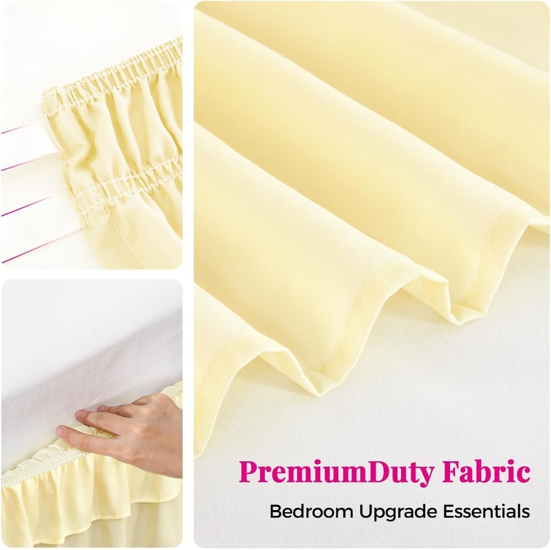 Multi Ruffle Bed Skirts/Double Layered Bed Skirts - GG Home gallery