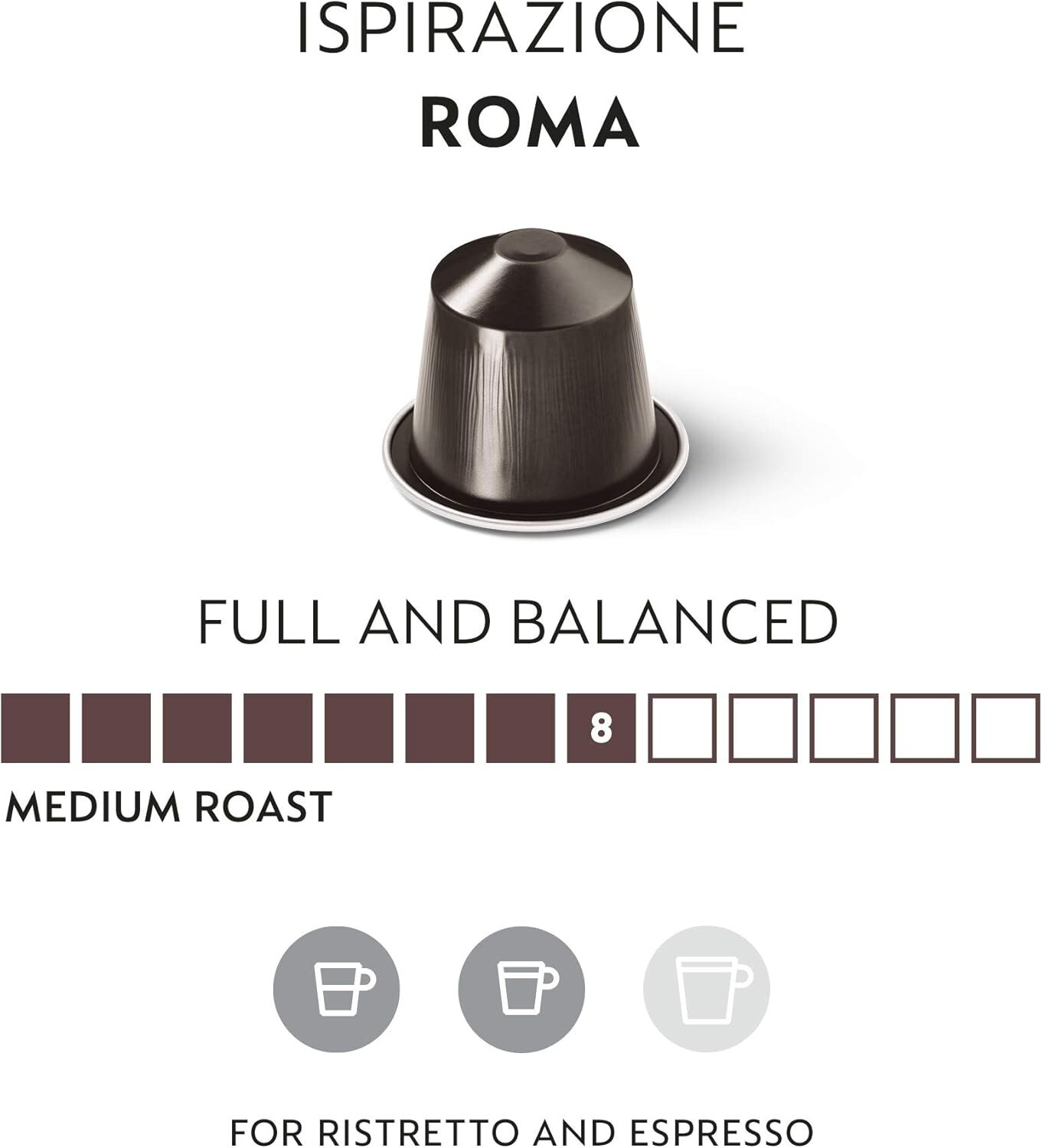 Nespresso Capsules Original Line Roma Intenso Medium Roast Coffee Pods, 50 Count gallery