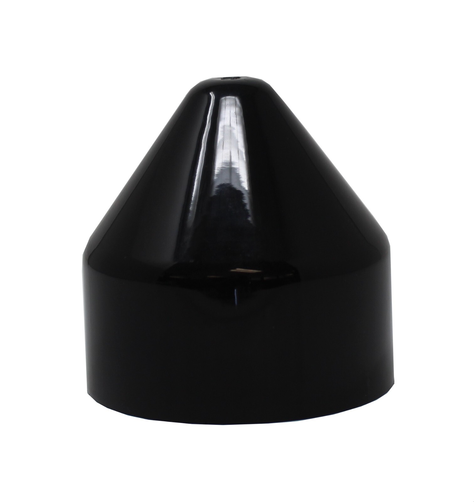 Black Plastic PVC Pipe 4" Cone Style Cap for 4" Schedule 40 PVC Pipe gallery