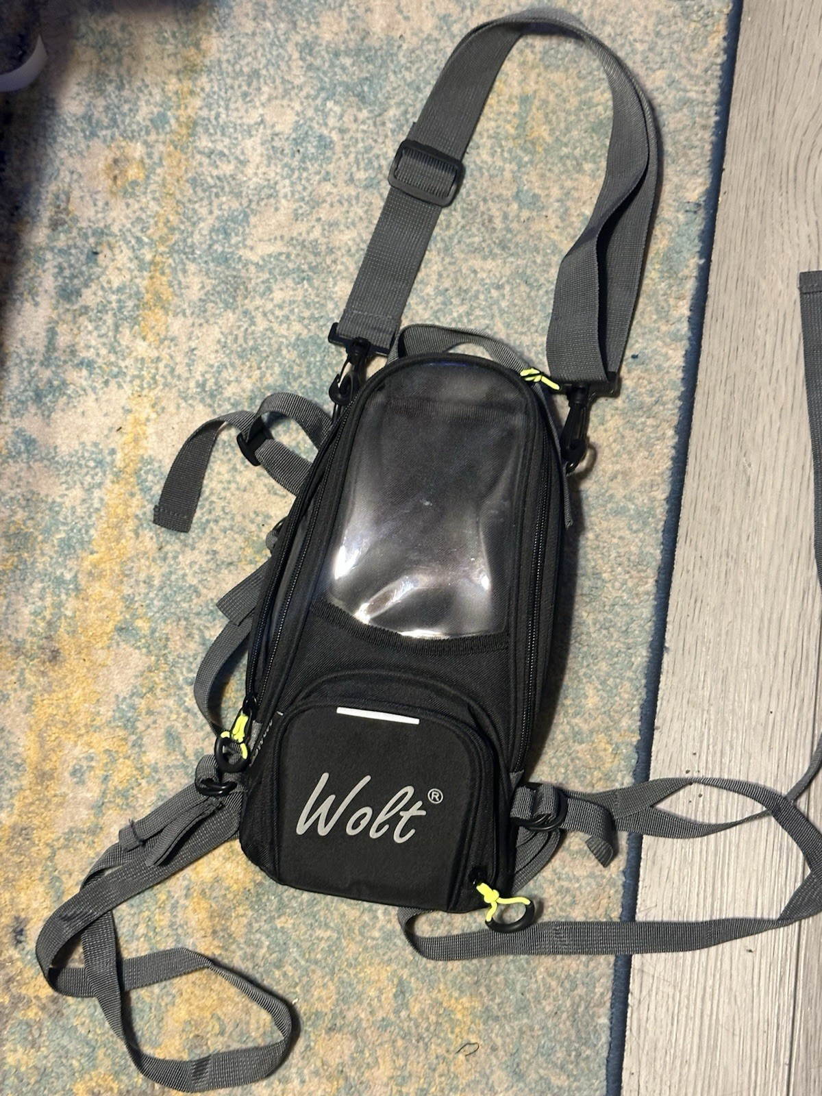 Wolt Mini Backpack Travel Cross Bag Black Light Weight 5