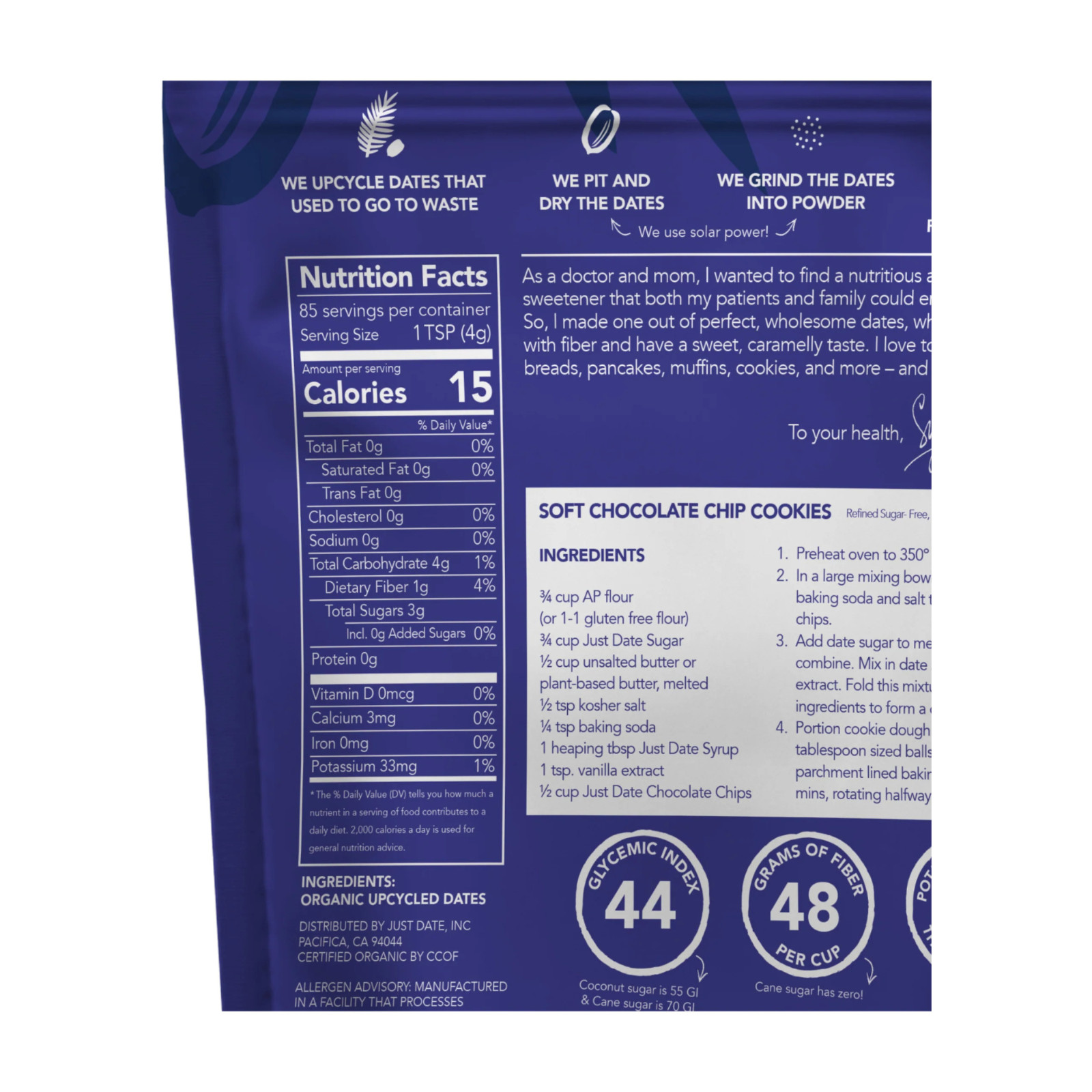 Just Date Organic Sugar Substitute Made From Dates 12 oz gallery