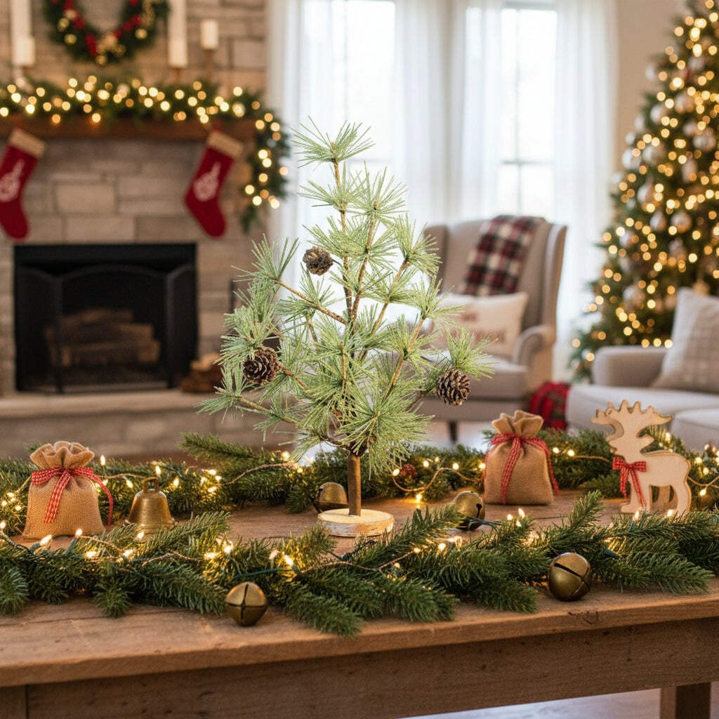 Primitive Rustic Christmas 15" Icy Pine Tree gallery