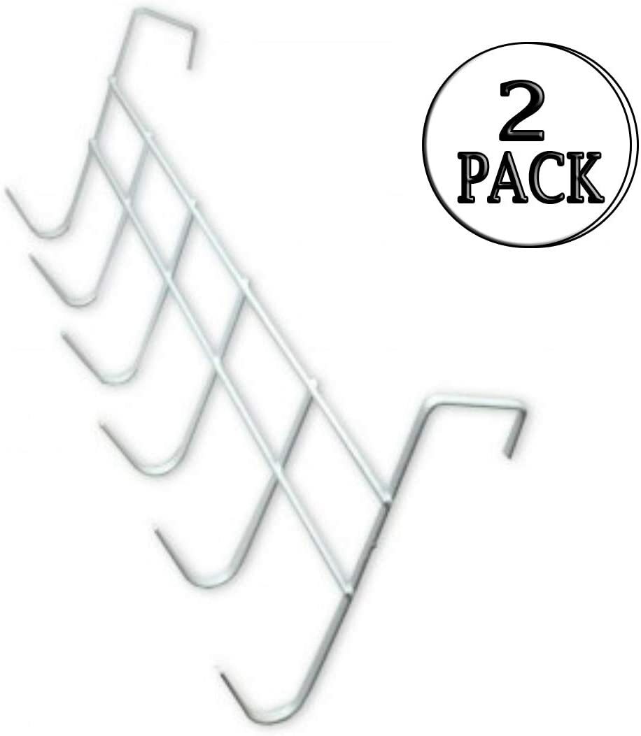 2x Over The Door Hook, Organizer Rack, Hanging for Coats, Hats, Towels, 6 Hook gallery
