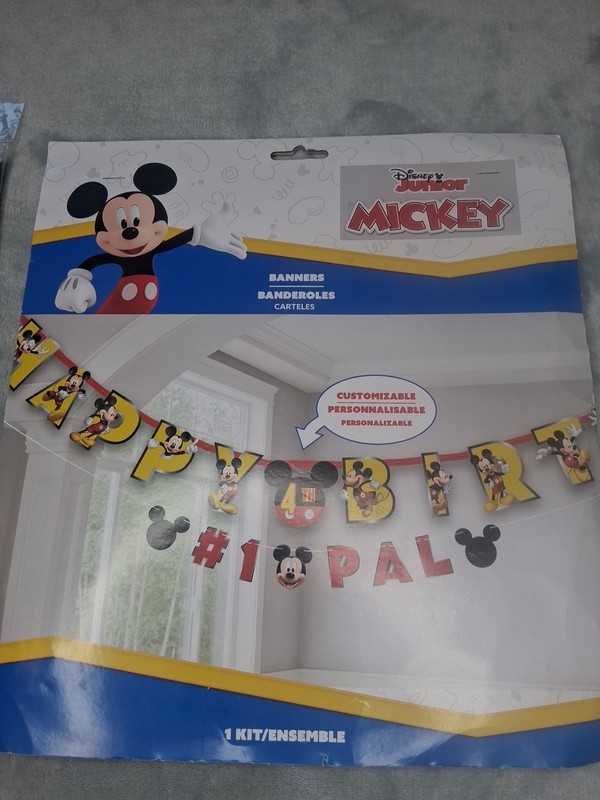 New Disney Junior Mickey Customizable Happy Birthday Banner & Tablecover Set gallery