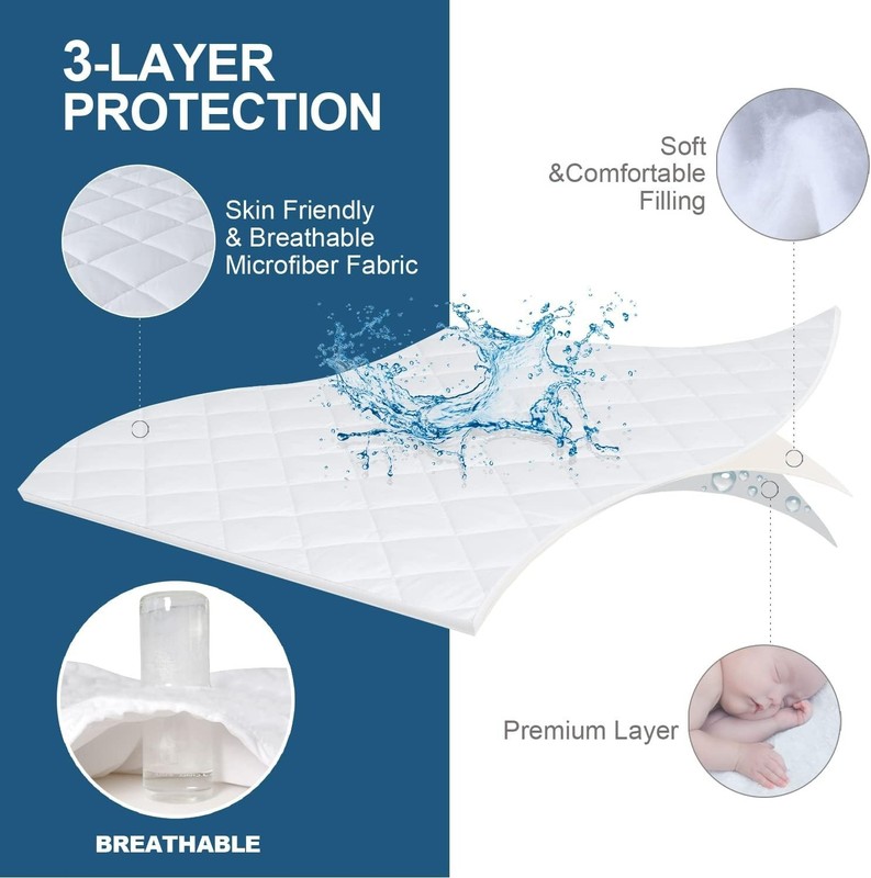 Split King Mattress Pad for Adjustable Bed Ultra Soft Mattress Topper Protector gallery