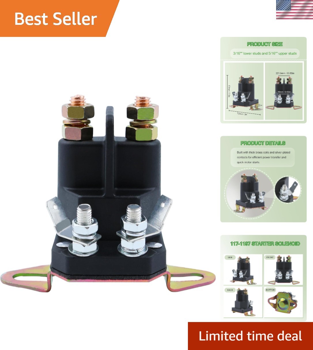 Starter Solenoid Compatible with Toro Timecutter Exmark z4200 ss4225 ss4235 s... gallery