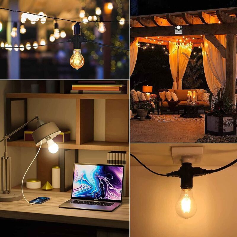 2× 2/3 Prong Light Socket Outlet E26 E27 Light Socket to Plug Adapter Convert gallery