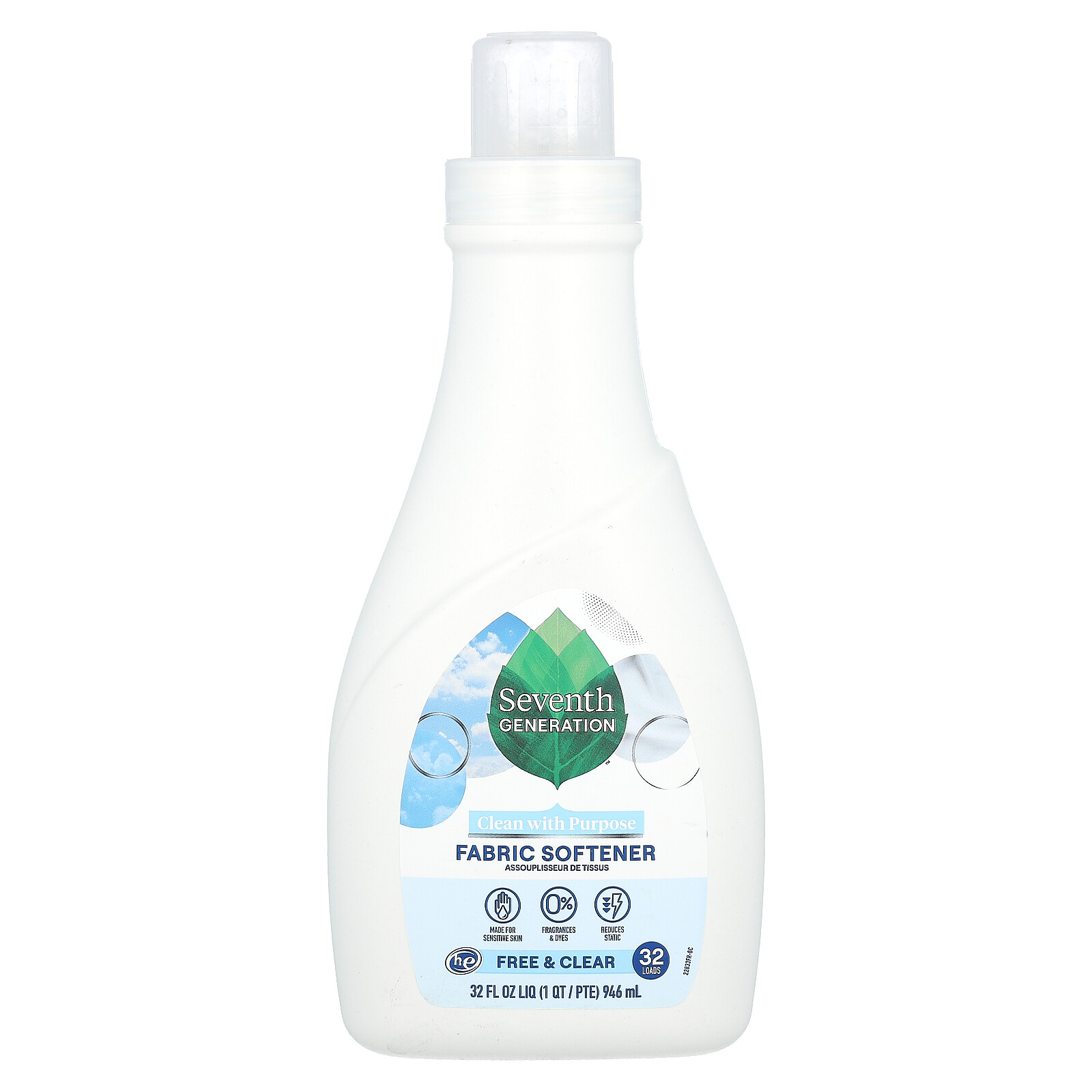 Fabric Softener, Free & Clear, 32 fl oz (946 ml) gallery